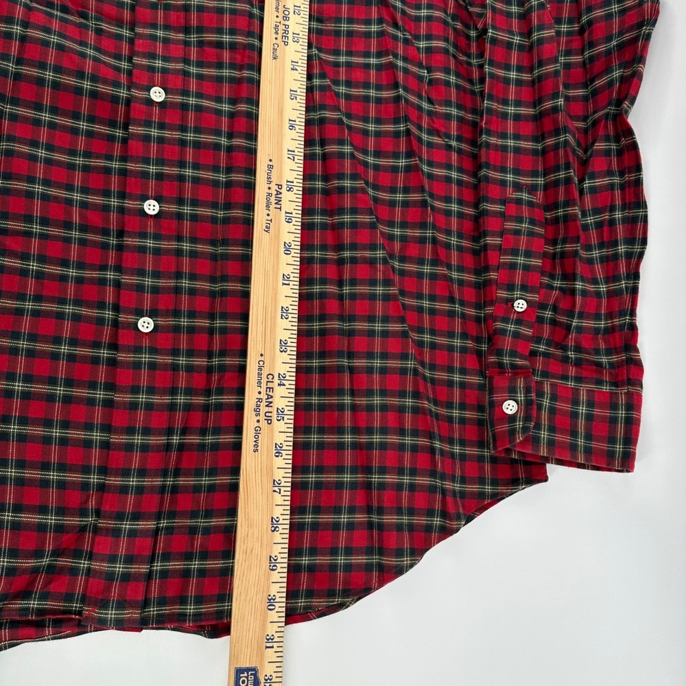 Ralph Lauren Classic Fit Plaid Button Down Shirt Mens XL Red Black Green Pony - Picture 4 of 6